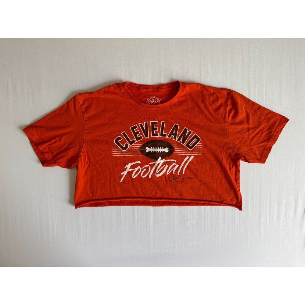 GV Art + Design Cleveland Browns Cropped Tee | Size X-Large